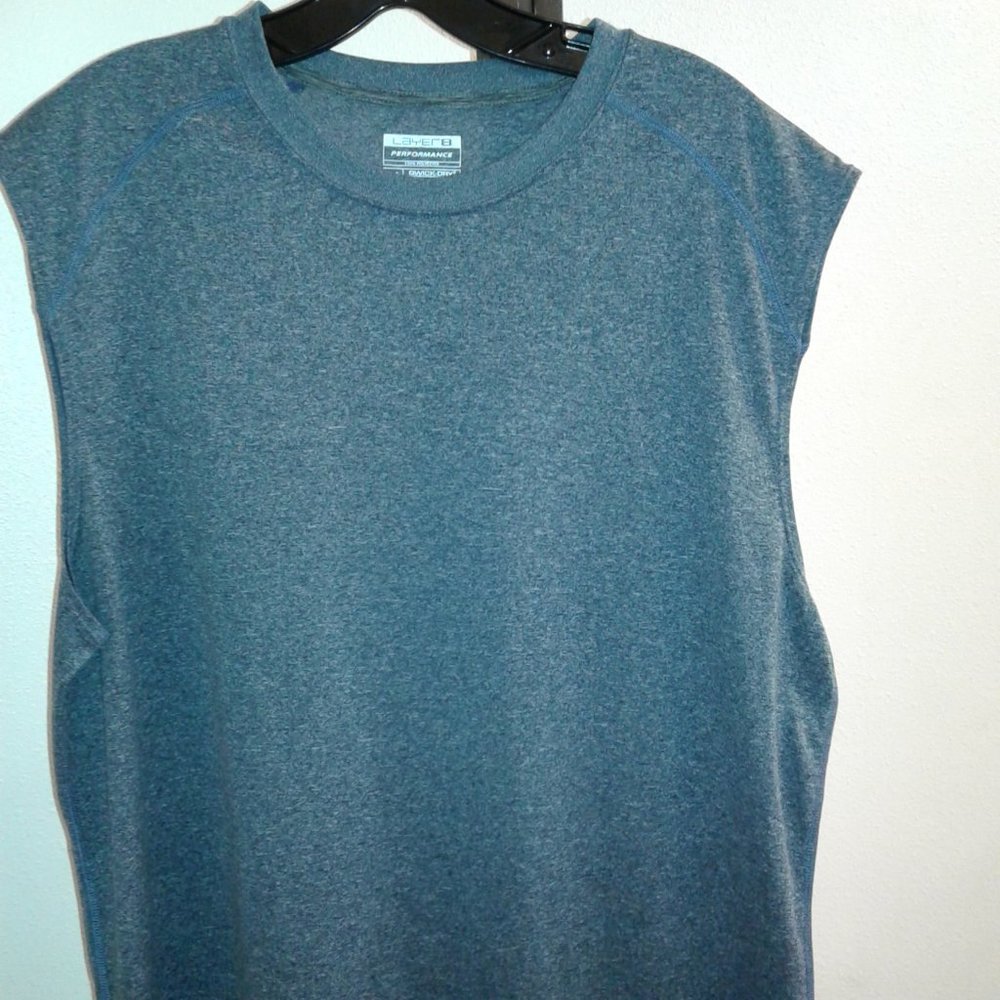 LAYER 8 PERFORMANCE Blue  Men's Tank Top  XL